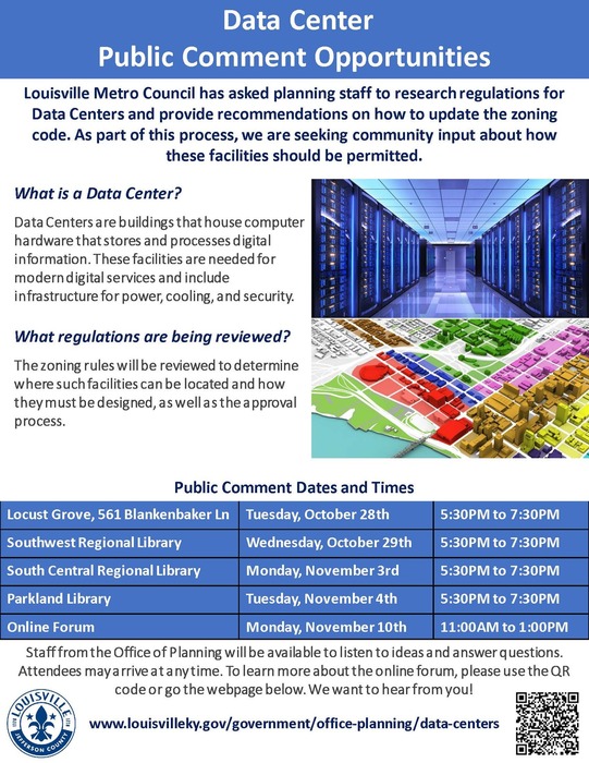 Data Center Public Comment Opportunities