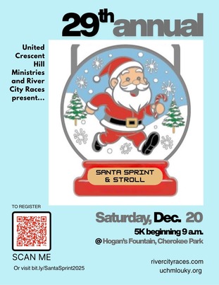 Santa Sprint & Stroll 5K — Sat., Dec. 20,  @ 9:00 AM (Cherokee Park)