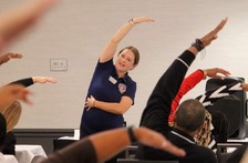 Alli leading falls prevention class