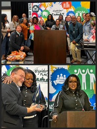 Cassandra receiving award