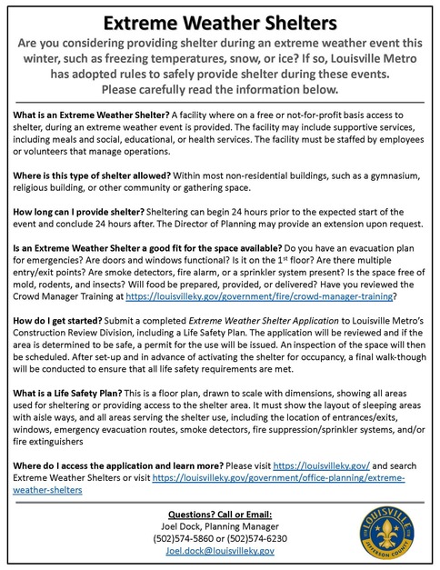 Extreme Weather Shelters