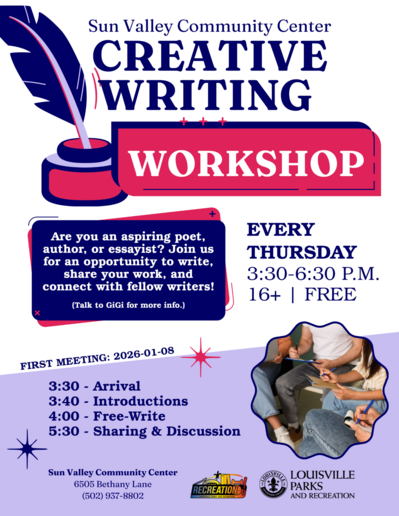 Creative Writing Workshop at Sun Valley Community Center
