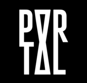 Portal Louisville Logo, Black background with bold stylized text that reads "PORTAL"