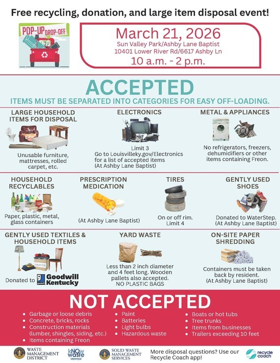 This Year's First Pop-Up Drop-Off Event Announced!