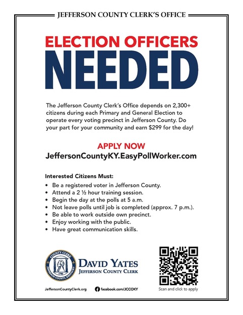 Election Officers Needed