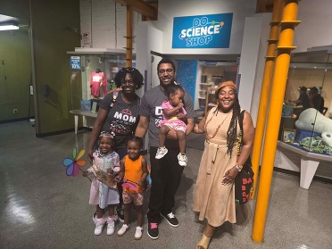 family at science center