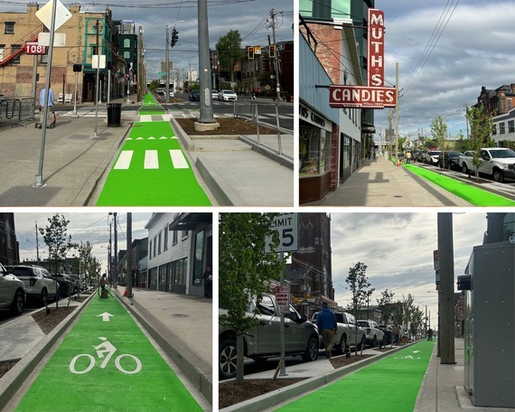 Bike Lane Improvements Underway on East Market Street