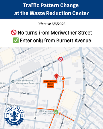 Waste Center Entrance Change