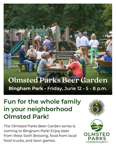 Olmsted Parks Beer Garden in Bingham Park