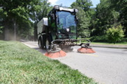 Public Works bike lane sweeper makes its maiden voyage