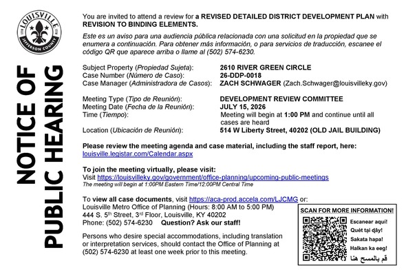 Public Hearings, Meetings, & Applications - 26-ddp