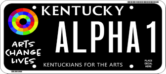 Kentucky Arts license plate