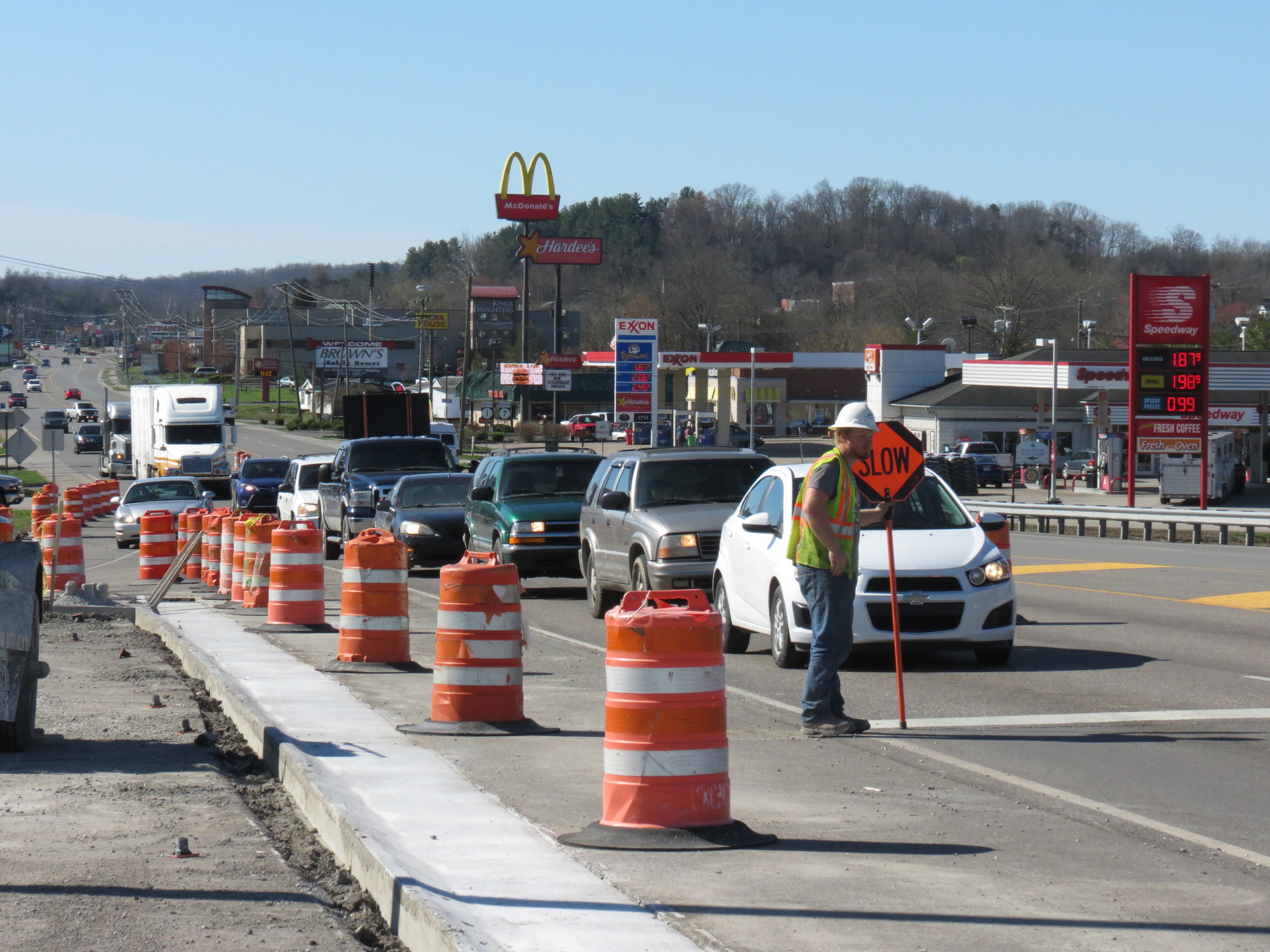 KY 7 Grayson one lane