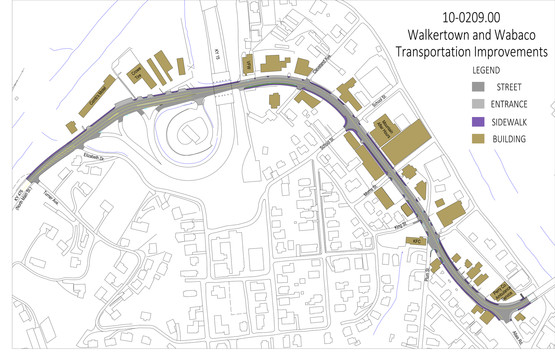 Walketown sidewalk project map