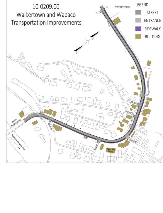 Wabaco sidewalk project map