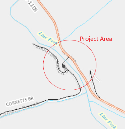Cornetts Branch Road bridge