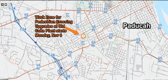 KY731LoneOakRdLabelleStBroadwayCokePlantPedCrossNov52021