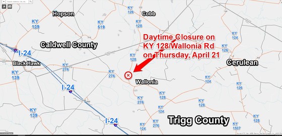 KY128WallonaiRdDayCloseTriggThursdayApri212022