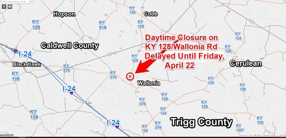 KY128WalloniaRdClosureDelayToFriApr222022