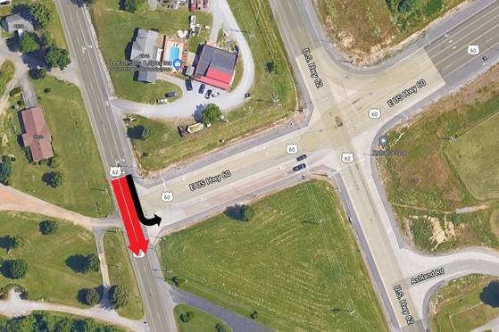 US60LeftTurnChangeLedbetterBridgeCrossoverAug92022