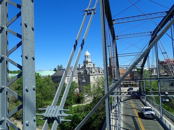 The “Singing Bridge,” a span that carries U.S. 60X over the Kentucky River, in downtown Frankfort