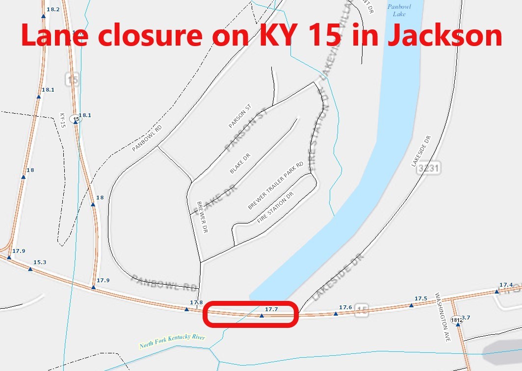 Panbowl Dam lane closures