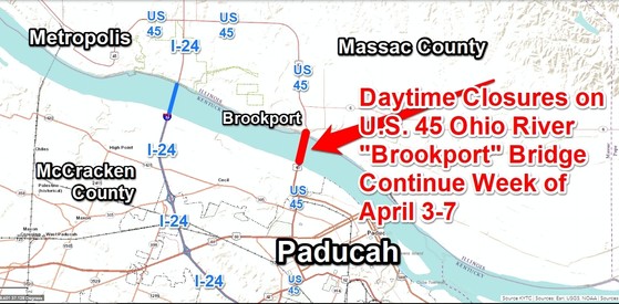 US45OhRivBrookportBridgeDayCloseContinueWkofApril32023