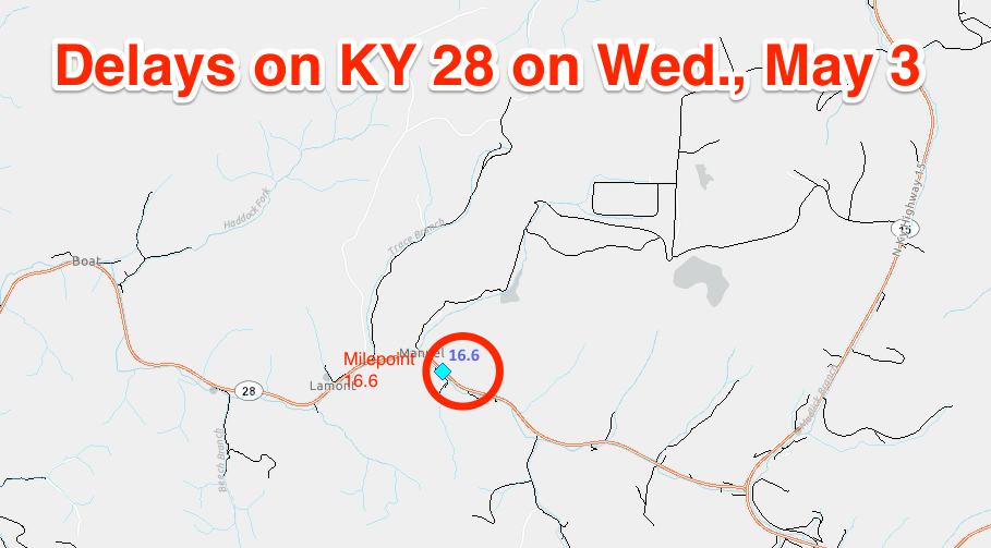 KY 28 long delays MP 16.6