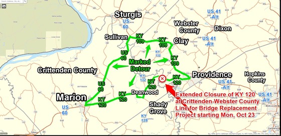 KY120ExtCloseTWBridgeProjMARKEDDETOUROct232023