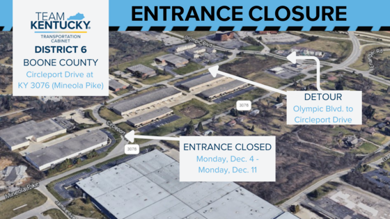 Circleport Drive Closures