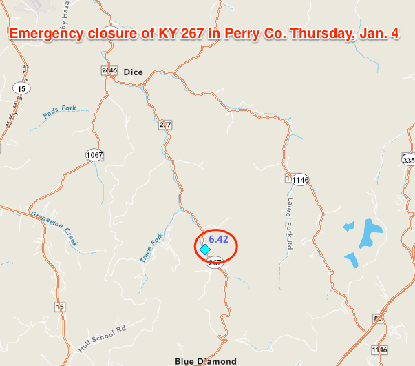 KY 267 emergency closure