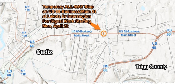 US68BusMainSTLakotaDrALLWAYSignalWkStartApril222024