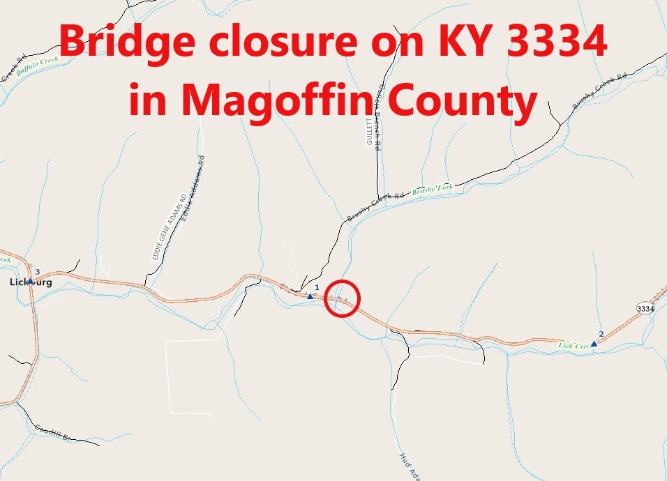 KY 3334 emergency bridge closure