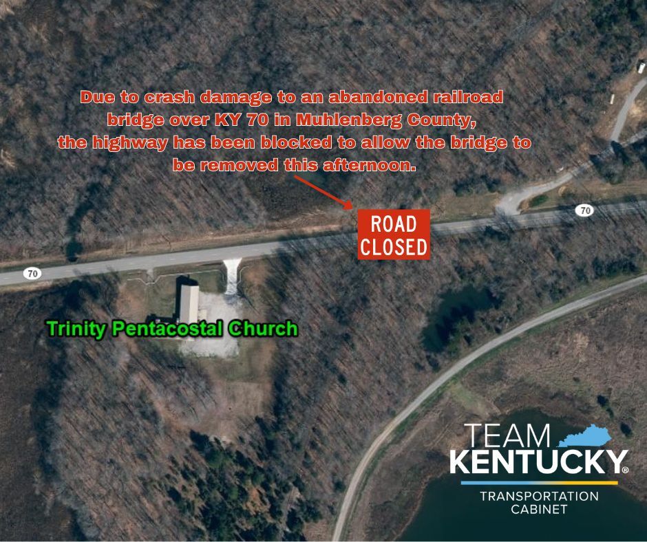 Map of bridge closure.