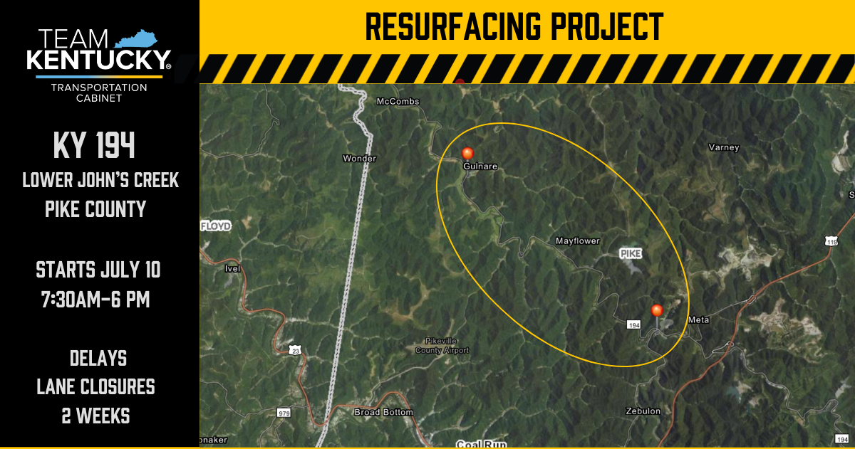 Paving Operations Begin this week on KY 194 Lower Johnson Creek of Pike ...