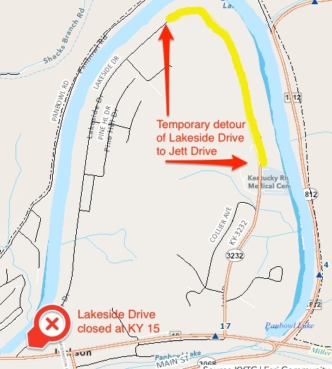 Lakeside Drive closure and detour