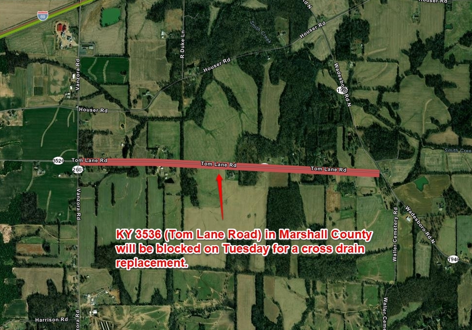 3526 to be blocked for cross drain replacement on Tuesday