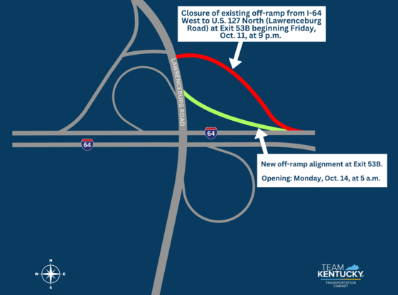 10142024 | I-64 West off-ramp to U.S. 127 North New Ramp Alignment