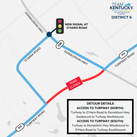 Turfway Road Detour Graphic