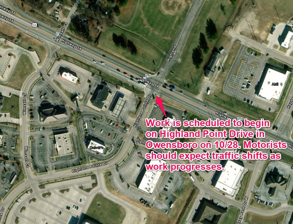 Lane shifts and restrictions planned as work begins on Highland Point Drive