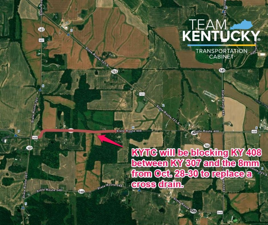 KY 408 blocked Monday through Wednesday