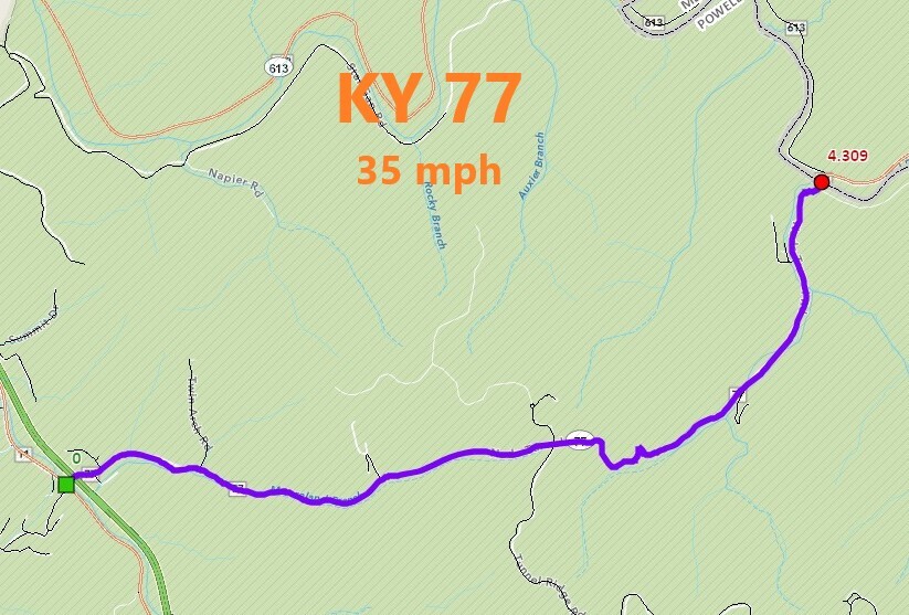 KY 77 35 mph zone