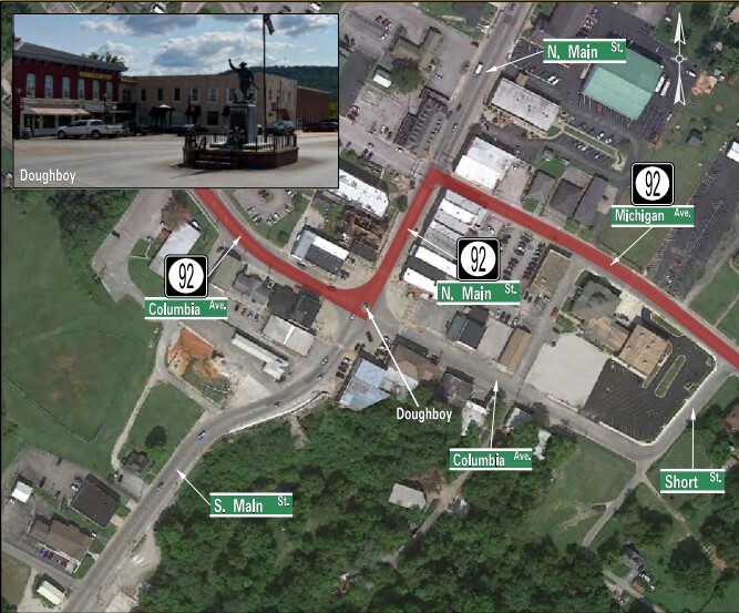 Wayne County KY 92 Realignment Project Map