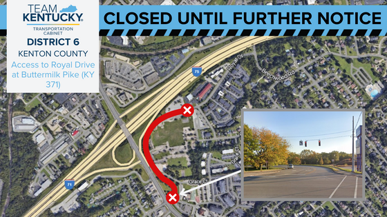 Royal Drive Closure Graphic