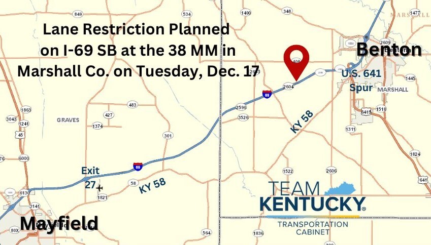 I-69 in Marshall Co. at 38 MM Cleanup