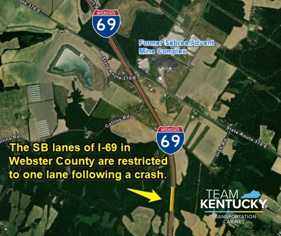 SB I-69 restricted to one lane at 131.1 mp