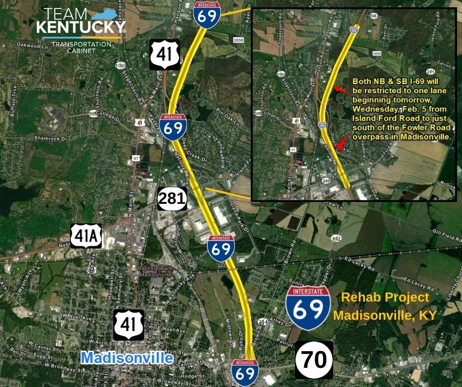 I-69 rehab project begins tomorrow in Madisonville