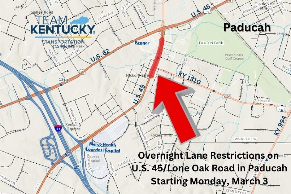 Paducah Water project Lone Oak Rd