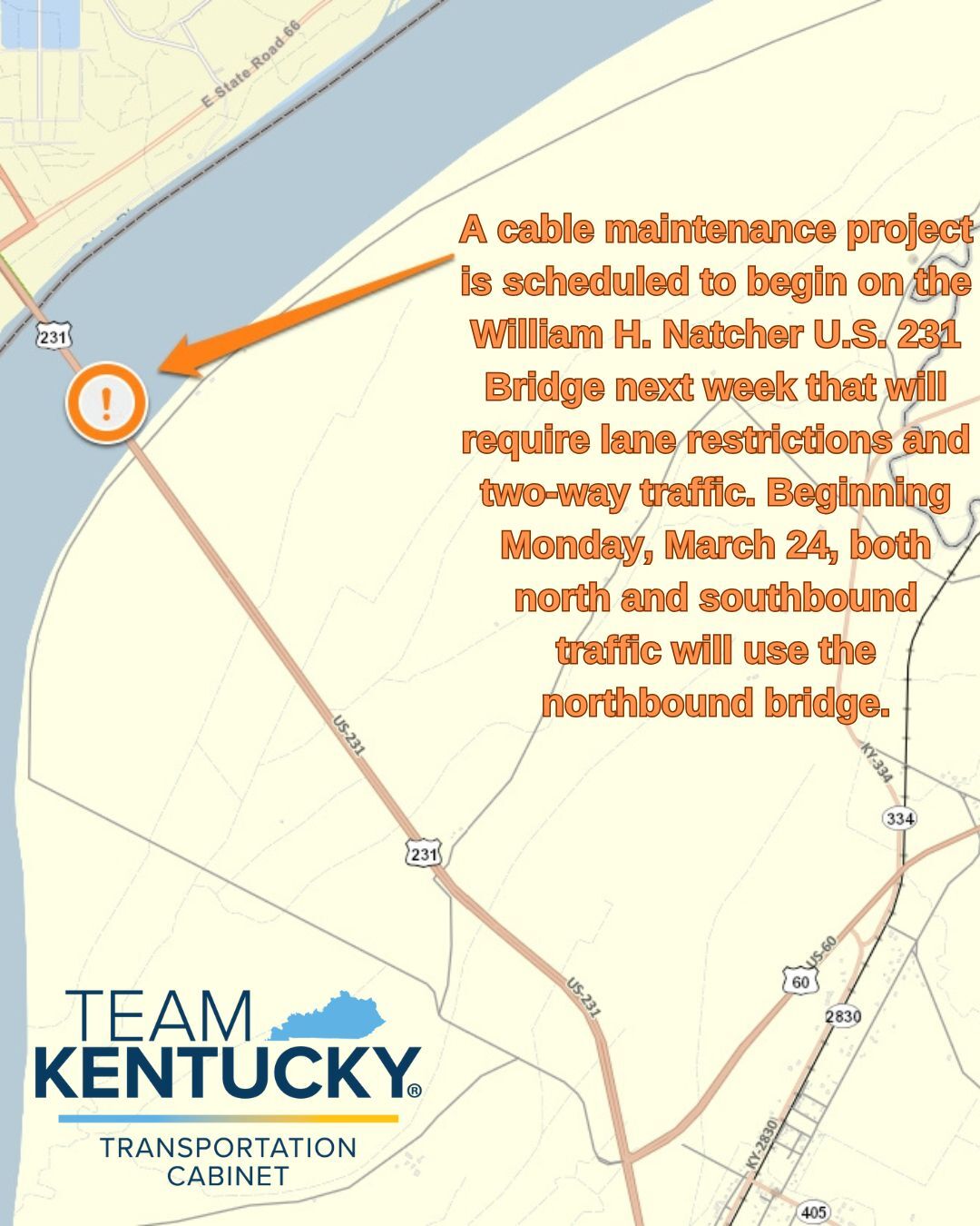 Natcher Bridge work begins on Monday