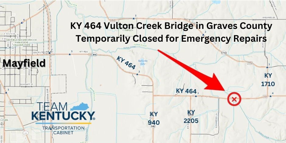 KY 464 Vulton Creek Bridge Closure Graves County